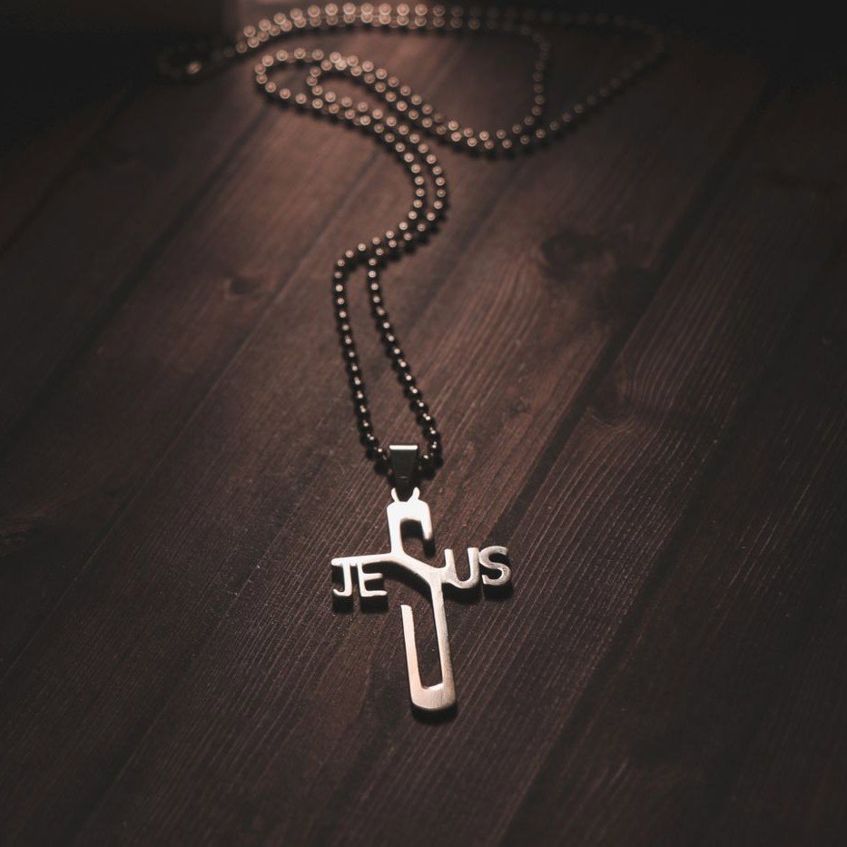 JESUS Cross Pendant – Stainless Steel