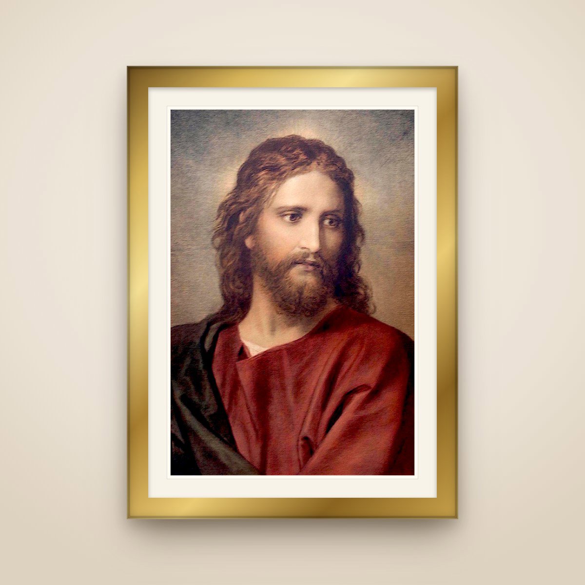 Jesus Christ Portrait – Gold Frame (12 × 18 in)